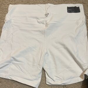 TNA White High-Rise Bike Shorts